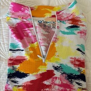 IBKUL Golf Quarter-Zip Top Cooling Technology and UPF 50+ protection-Women’s L